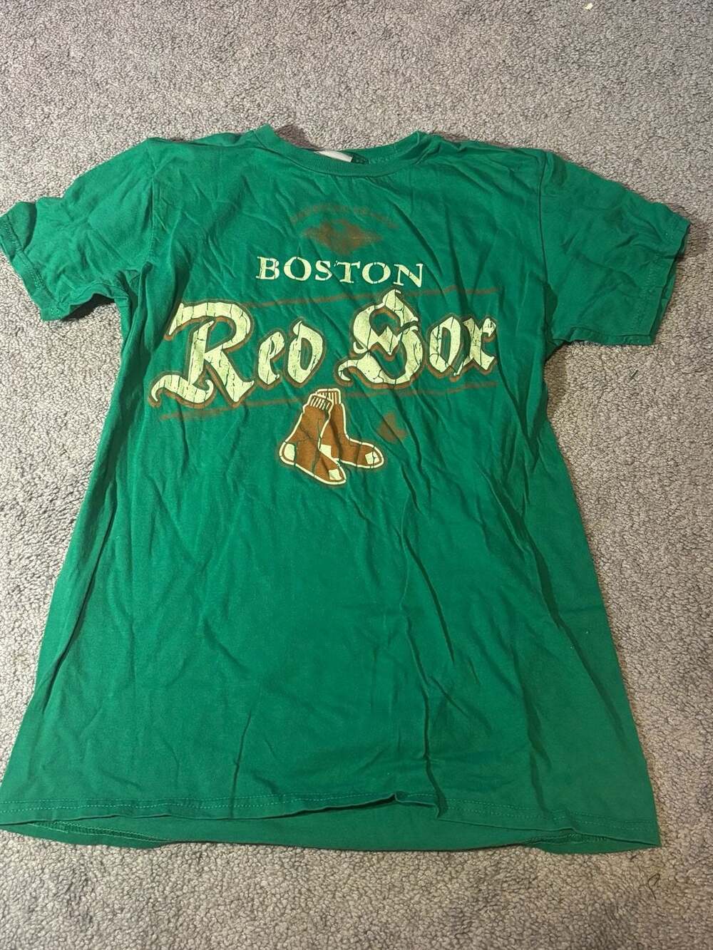 Boston Red Sox Baseball Men's T-Shirt Medium Green MLB Genuine Merchandise